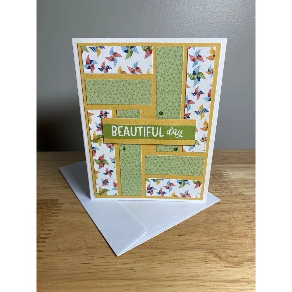 Handmade Summer Blank Greeting Card A2 & Envelope